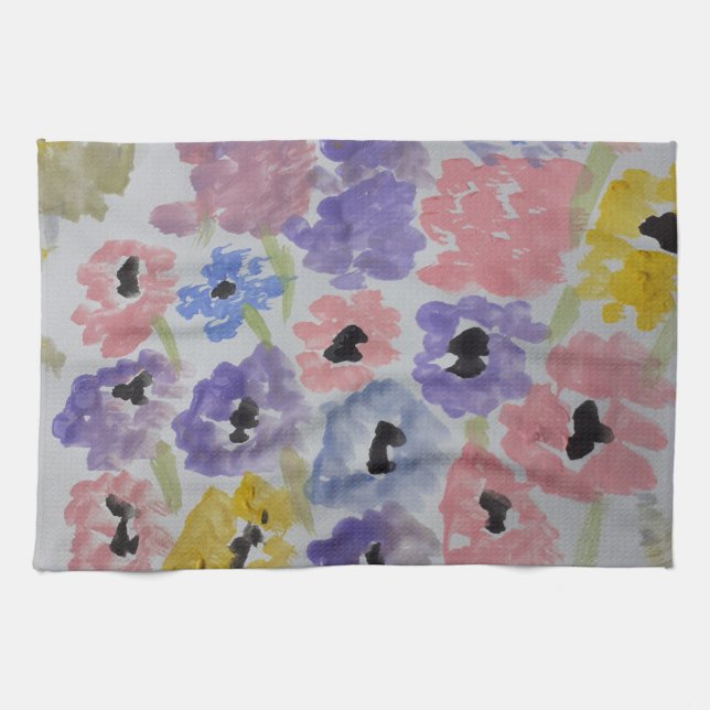 Summer Wildflowers Tea Towel (Horizontal)