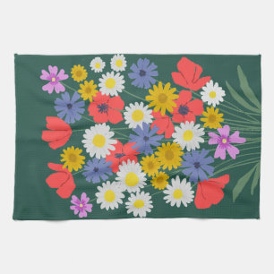 Summer Wildflowers Tea Towel