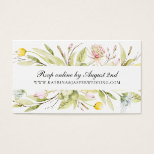 Summer Wildflowers Wedding Website RSVP