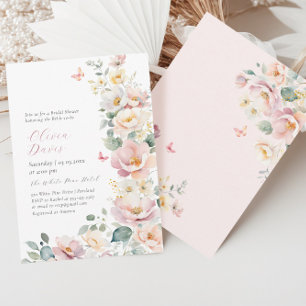 Summer Wildflowers Wreath Bridal Shower Invitation