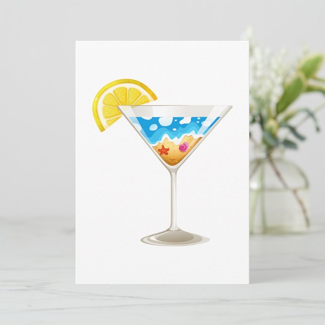 Summer Wine Glass Drink Refreshment Invitations (Creator Uploaded)