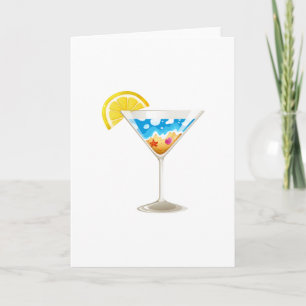 Summer Wine Glass Greeting Cards
