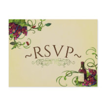 Summer Wine Vineyard Romantic RSVP Card