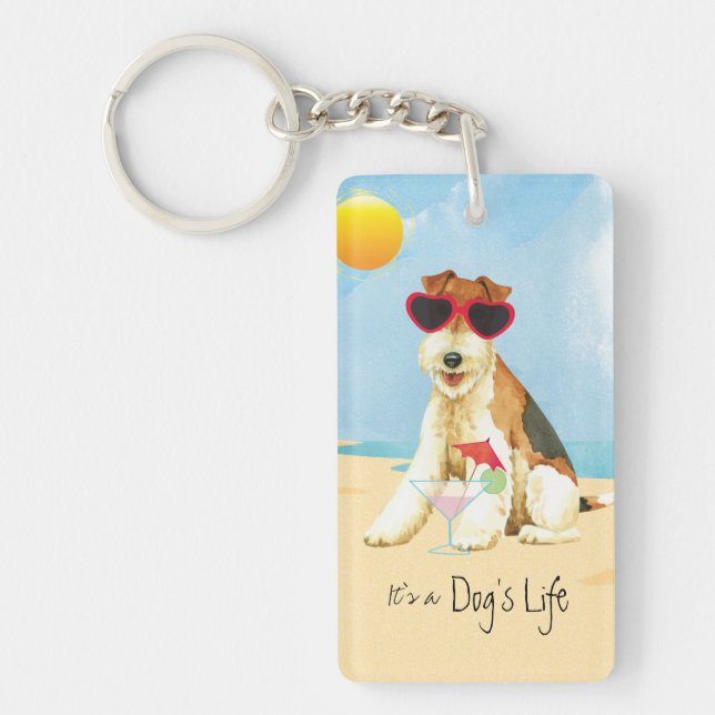 Summer Wire Fox Terrier Key Ring (Front)