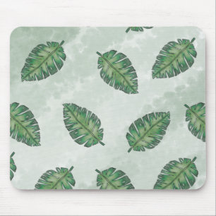 Summer With Green Leaf Mouse Pad