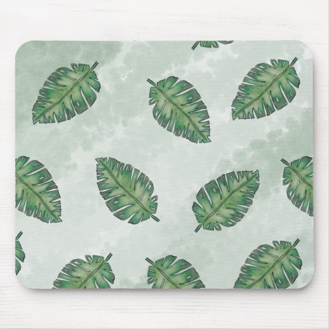 Summer With Green Leaf Mouse Pad (Front)