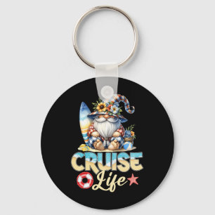 Summer With My Gnomies Vacation Cruise Life Gnome Key Ring