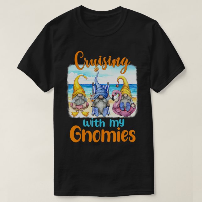 Summer With My Gnomies Vacation Cruise Ship Cute G T-Shirt (Design Front)