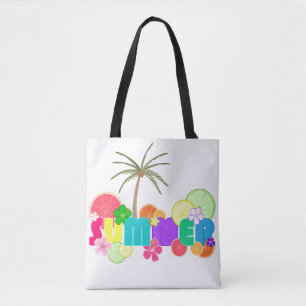 Summer (With Palm Tree) Tote Bag