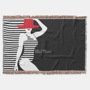 Summer Woman throw blanket