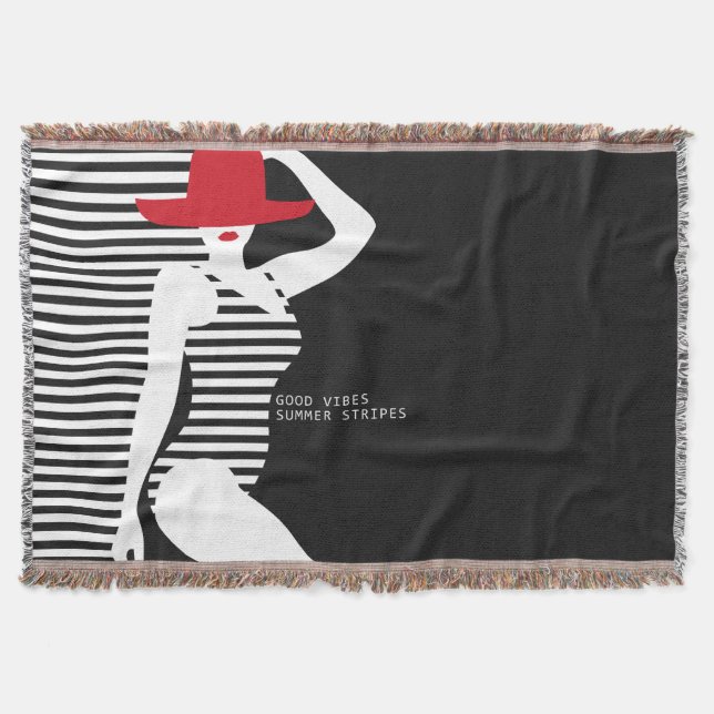 Summer Woman throw blanket (Front)