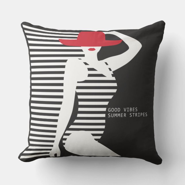 Summer Woman throw pillows (Front)