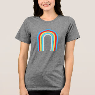 Summer Women's Elegant Boho Rainbow Tri-Blend Shirt
