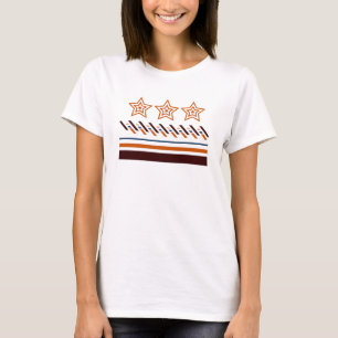 Summer Women's Trendy Three -Star Stripes T-Shirt