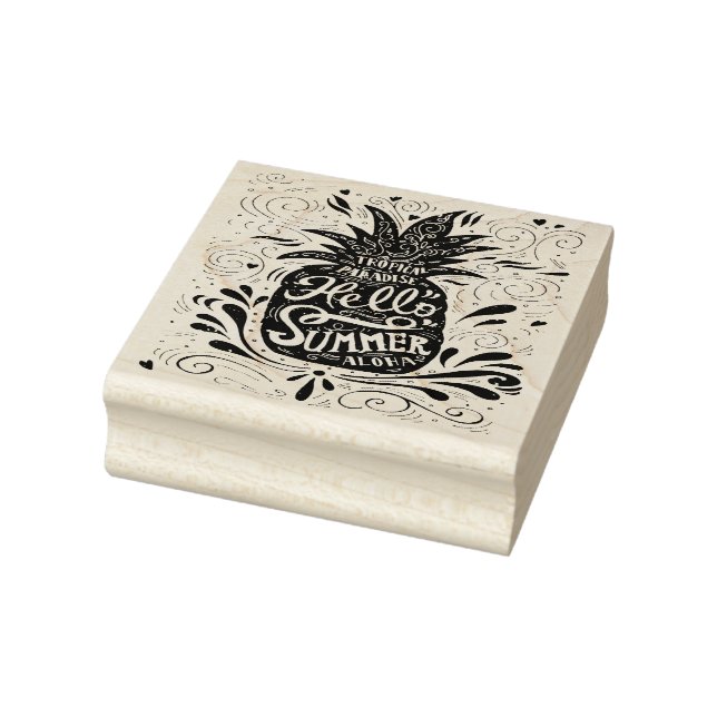 Summer Wood Art Rubber Stamp (Stamp)