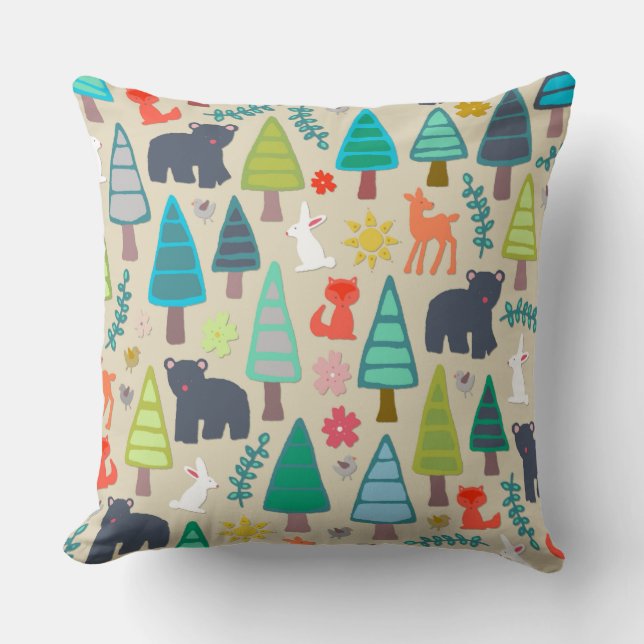 summer woodland cushion (Front)