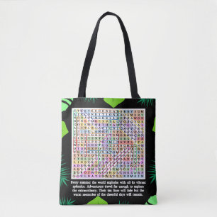 Summer Word Search Puzzle Tote Bag