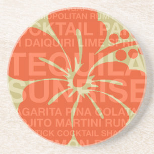 Summer Words Cocktails and Hibiscus Coasters
