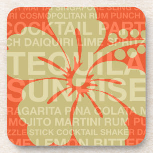 Summer Words Cocktails and Hibiscus Coasters