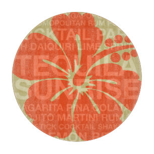 Summer Words Cocktails and Hibiscus Cutting Boards