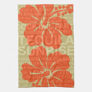 Summer Words Cocktails and Hibiscus Towels