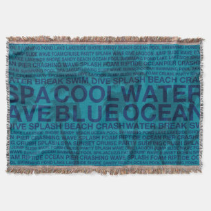 Summer Words Poolside and Palm Tree Blanket