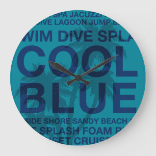 Summer Words Poolside and Palm Tree Clocks