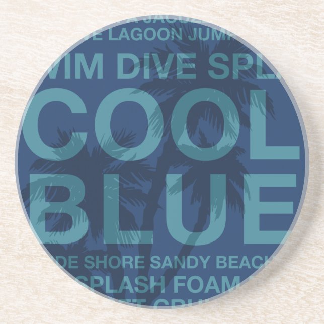 Summer Words Poolside and Palm Tree Coasters (Front)