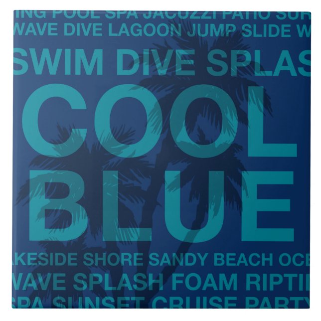 Summer Words Poolside and Palm Tree Tiles (Front)