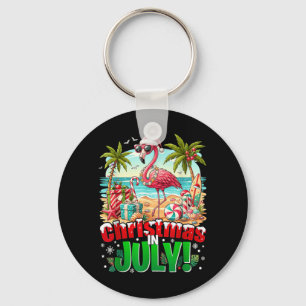 Summer Xmas Hawaiian Trocal Beach Flamingo Women Key Ring