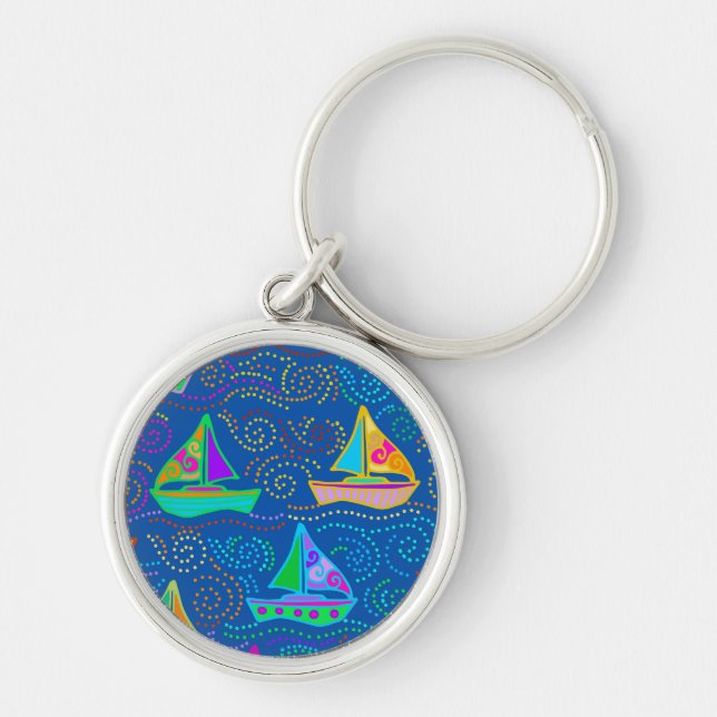 Summer Yachting Key Ring (Front)