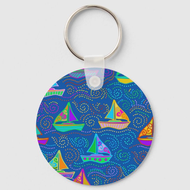 Summer Yachting Key Ring (Front)