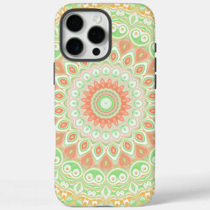 Summer Yellow and Green Mandala Pattern Design iPhone 16 Pro Max Case