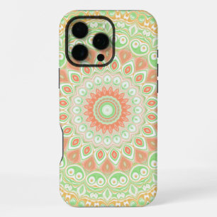 Summer Yellow and Green Mandala Pattern Design iPhone 16 Pro Max Case