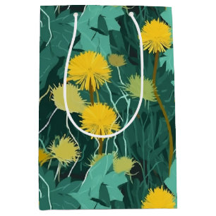 Summer Yellow Dandelions Medium Gift Bag