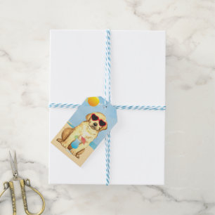 Summer Yellow Lab Gift Tags