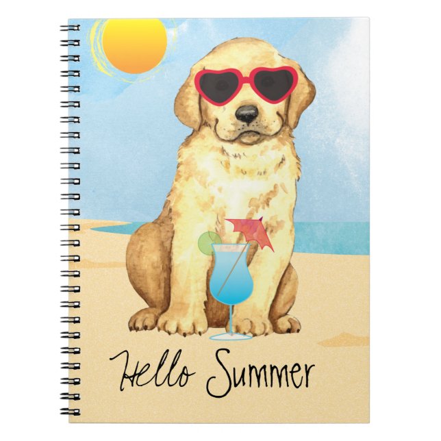 Summer Yellow Lab Notebook (Front)