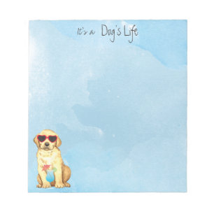 Summer Yellow Lab Notepad