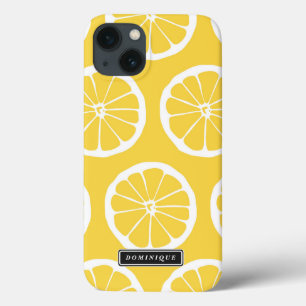 Summer Yellow Lemon Slices Pattern iPad Case