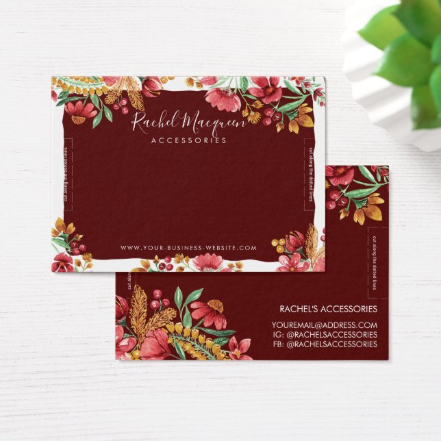 Summer Yellow Pink Red Floral Bracelet Display (Desk)