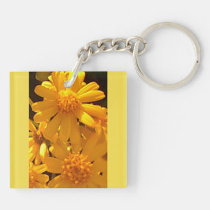 Summer Yellow Sunflower Acrylic Keychain