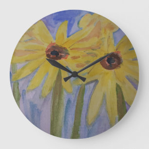 Summer Yellow Sunflower Clock