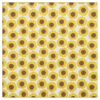 Summer Yellow Sunflower Pattern Fabric