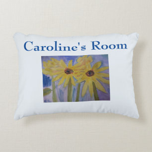 Summer Yellow Sunflowers Personalised  Decorative Cushion