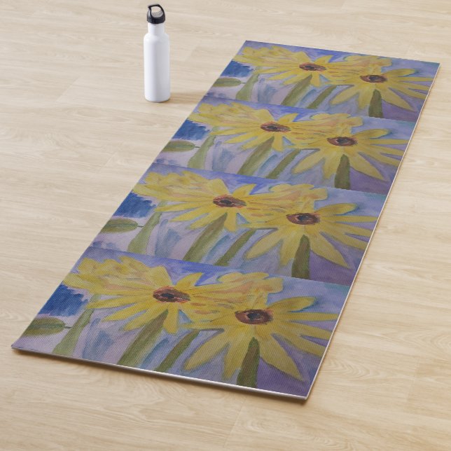 Summer Yellow Sunflowers Yoga Mat (In Situ)