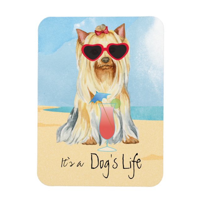 Summer Yorkie Magnet (Vertical)