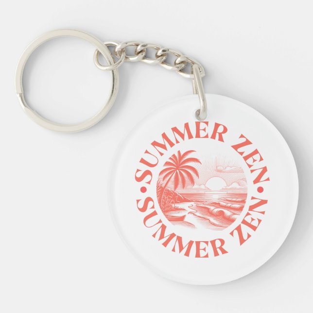 Summer Zen: Sun & Serenity Key Ring (Front)
