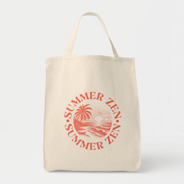 Summer Zen: Sun & Serenity Tote Bag (Front)