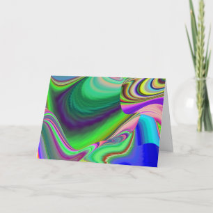 Summerfeeling , Abstract 3D Rainbowart Card