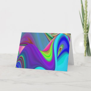 Summerfeeling , Abstract 3D Rainbowart Card